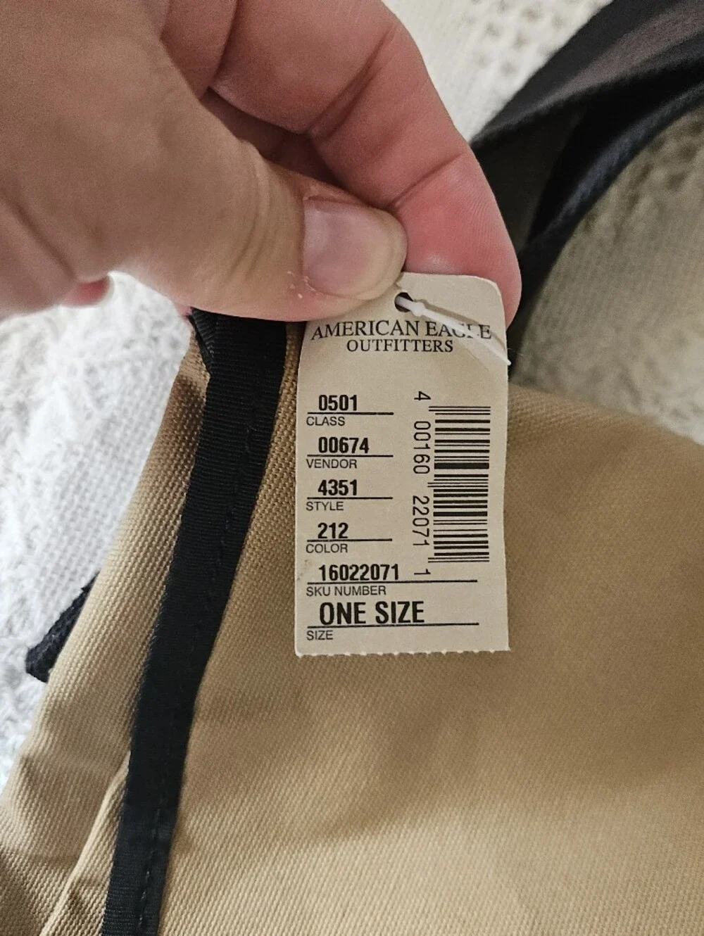 NWT AMERICAN EAGLE TAN CANVAS MESSENGER BAG SCHOOL SUPPLIES BACKPACK